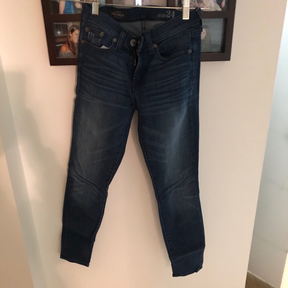 J crew toothpick ankle skinny jeans sz24